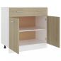 Preview: Schubunterschrank Sonoma-Eiche 80x46x81,5 cm Holzwerkstoff