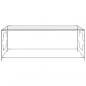 Preview: Couchtisch Silbern 120x60x45 cm Edelstahl und Glas