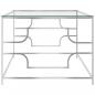 Preview: Couchtisch Silbern 120x60x45 cm Edelstahl und Glas