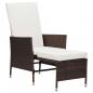 Preview: 3-tlg. Garten-Lounge-Set mit Auflagen Poly Rattan Braun