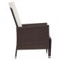 Preview: 3-tlg. Garten-Lounge-Set mit Auflagen Poly Rattan Braun