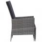 Preview: 3-tlg. Garten-Lounge-Set mit Kissen Poly Rattan Grau