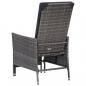 Preview: 3-tlg. Garten-Lounge-Set mit Kissen Poly Rattan Grau