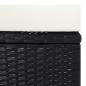 Preview: 2-tlg. Garten-Lounge-Set mit Kissen Poly Rattan Schwarz