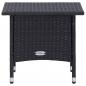 Preview: 2-tlg. Garten-Lounge-Set mit Kissen Poly Rattan Schwarz