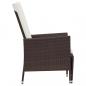 Preview: 2-tlg. Garten-Lounge-Set mit Kissen Poly Rattan Braun