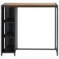 Preview: Bartisch mit Regal Schwarz 120x60x110 cm Poly Rattan