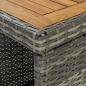 Preview: Bartisch mit Regal Grau 120x60x110 cm Poly Rattan