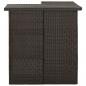 Preview: Eck-Bartisch Braun 100x50x105 cm Poly Rattan  