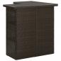 Preview: Eck-Bartisch Braun 100x50x105 cm Poly Rattan  