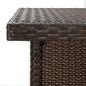 Preview: Eck-Bartisch Braun 100x50x105 cm Poly Rattan  