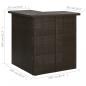 Preview: Eck-Bartisch Braun 100x50x105 cm Poly Rattan  