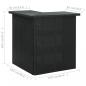 Preview: Eck-Bartisch Schwarz 100x50x105 cm Poly Rattan