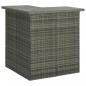 Preview: ARDEBO.de - Eck-Bartisch Grau 100x50x105 cm Poly Rattan