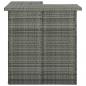 Preview: Eck-Bartisch Grau 100x50x105 cm Poly Rattan