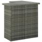 Preview: Eck-Bartisch Grau 100x50x105 cm Poly Rattan