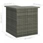 Preview: Eck-Bartisch Grau 100x50x105 cm Poly Rattan