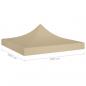 Preview: Partyzelt-Dach 3x3 m Beige 270 g/m²