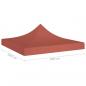 Preview: Partyzelt-Dach 3x3 m Terrakotta-Rot 270 g/m²