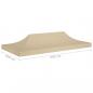 Preview: Partyzelt-Dach 6x3 m Beige 270 g/m² 