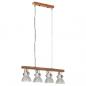 Preview: Deckenlampe Industriestil Silbern E27 Mangoholz