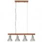 Preview: Deckenlampe Industriestil Silbern E27 Mangoholz