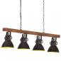 Preview: ARDEBO.de - Deckenlampe Industriestil Schwarz E27 Mangoholz