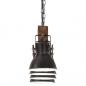 Preview: Deckenlampe Industriestil Schwarz E27 Mangoholz