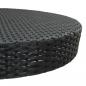 Preview: Gartentisch Schwarz 75,5x106 cm Poly Rattan