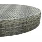 Preview: Gartentisch Grau 75,5x106 cm Poly Rattan