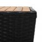 Preview: 3-tlg. Bistro-Set Poly Rattan und Akazienholz Schwarz