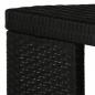 Preview: 5-tlg. Gartenbar-Set mit Kissen Poly Rattan Schwarz