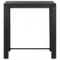 Preview: Garten-Bartisch Schwarz 100x60,5x110,5 cm Poly Rattan