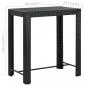 Preview: Garten-Bartisch Schwarz 100x60,5x110,5 cm Poly Rattan