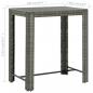 Preview: Garten-Bartisch Grau 100x60,5x110,5 cm Poly Rattan