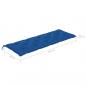 Preview: Gartenbank-Auflage Blau 150x50x7 cm Oxford-Gewebe