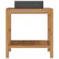 Preview: Waschtisch Massivholz Teak mit Waschbecken Marmor Schwarz