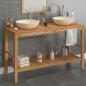 Preview: ARDEBO.de - Waschtisch Massivholz Teak mit Waschbecken Marmor Creme