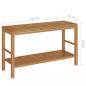 Preview: Waschtisch Massivholz Teak mit Waschbecken Marmor Creme