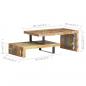 Preview: 2-tlg. Couchtisch-Set Recyceltes Massivholz