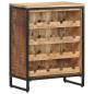 Preview: ARDEBO.de - Weinschrank 62x33x78,5 cm Raues Mangoholz  