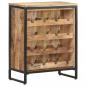 Preview: Weinschrank 62x33x78,5 cm Raues Mangoholz  