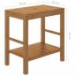 Preview: Waschtisch Massivholz Teak mit Waschbecken Marmor Creme