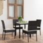 Preview: ARDEBO.de - 5-tlg. Garten-Essgruppe Poly Rattan Schwarz