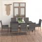 Preview: ARDEBO.de - 9-tlg. Garten-Essgruppe Poly Rattan Grau