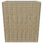 Preview: 3-tlg. Bistro-Set Poly Rattan und Hartglas Beige 