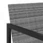 Preview: 5-tlg. Garten-Essgruppe mit Kissen Poly Rattan Grau