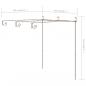 Preview: Garten-Pergola Antik-Braun 3x3x2,5 m Eisen 