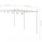 Preview: Garten-Pergola Antik-Braun 6x3x2,5 m Eisen