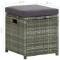 Preview: 6-tlg. Garten-Lounge-Set mit Auflagen Poly Rattan Grau